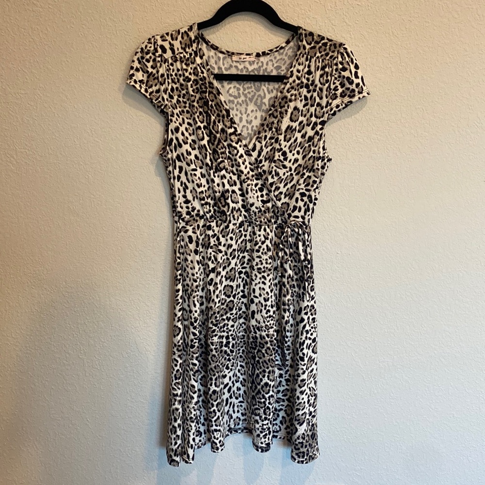 Mi Ami Leopard wrap dress